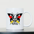 Skull Butterfly Mug | White | 15oz Mighty Mug - Wrong Crowd Artist merch