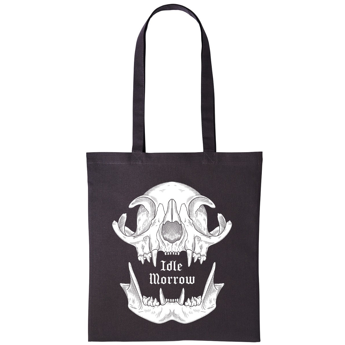Cat Skull | Strom Grey | Shopper Tote Bag