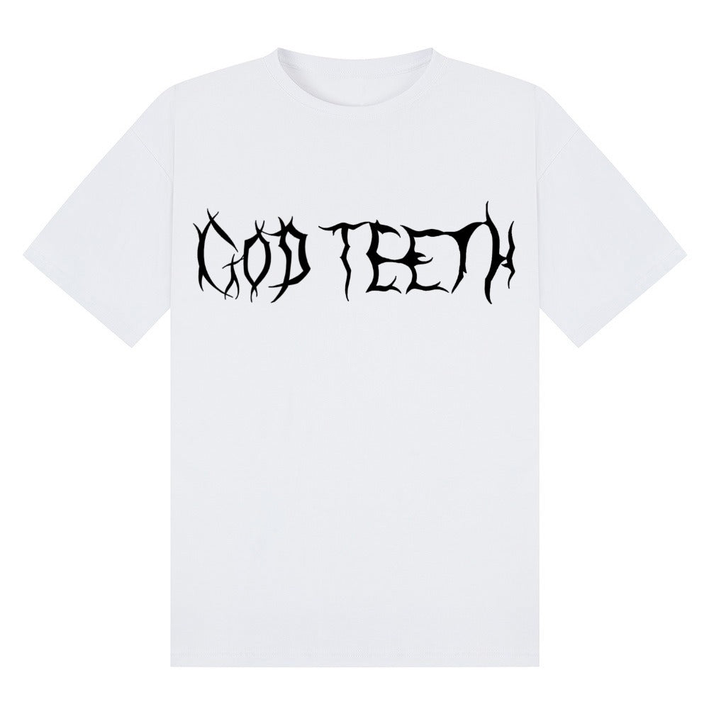 Oversized skullflower back | White | Breezer 180gsm Oversized T-Shirt - Wrong Crowd Artist merch