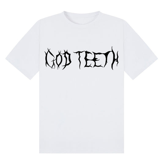 Oversized skullflower back | White | Breezer 180gsm Oversized T-Shirt - Wrong Crowd Artist merch
