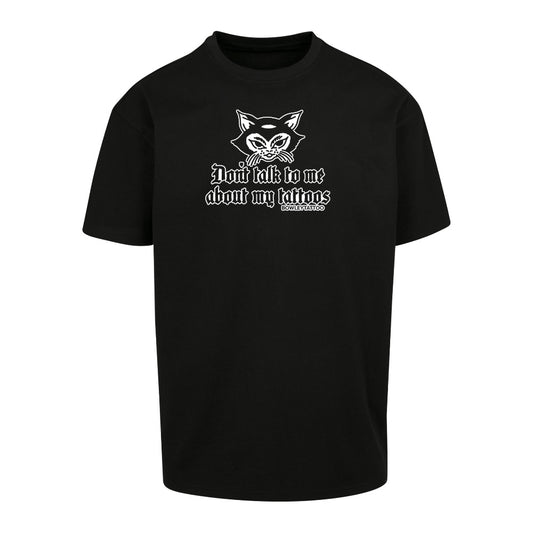 Don’t Talk To Me White Tee | Black | Dunker 240gsm Oversized T-Shirt