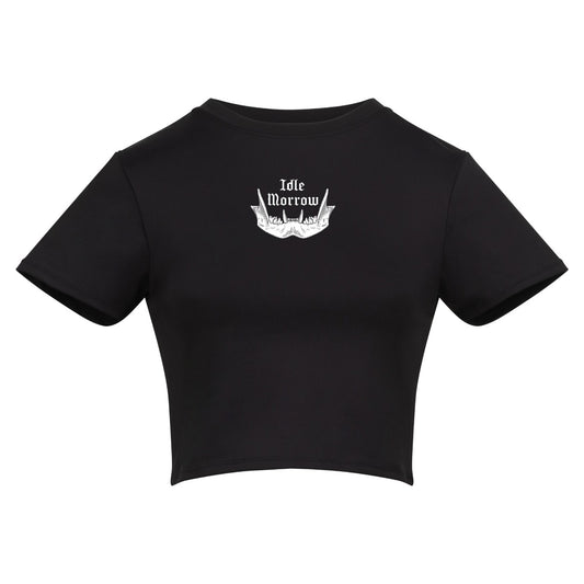Wine Study | Black | Vixen Recycled Womens 240gsm Cropped Tee