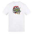 Colour Lightning Skull Tee | White | Duzzer 180gsm Regular Fit T-Shirt
