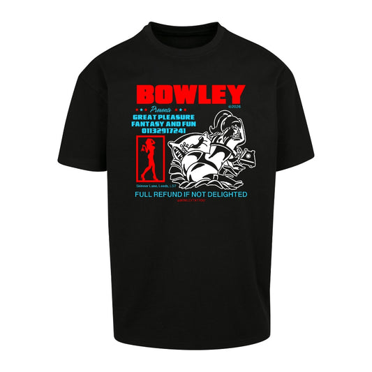 Great Pleasure Red/Blue Tee | Black | Dunker 240gsm Oversized T-Shirt - Wrong Crowd Artist merch