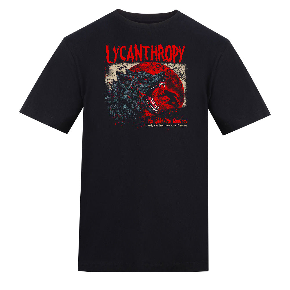 LYCANTHROPY | Black | Rizzer 150gsm Regular Fit T-Shirt - Wrong Crowd Artist merch