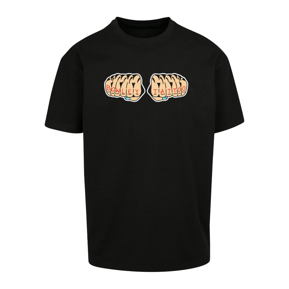 Knuckle Tattoo Tee | Black | Dunker 240gsm Oversized T-Shirt