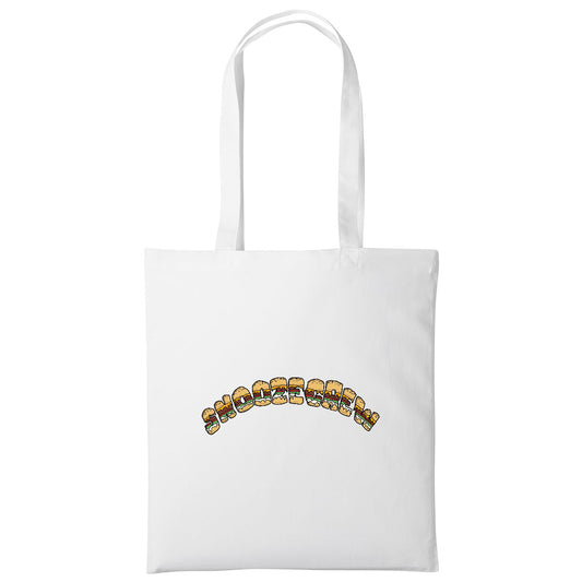 Snooze Burger Tote | White | Shopper Tote Bag