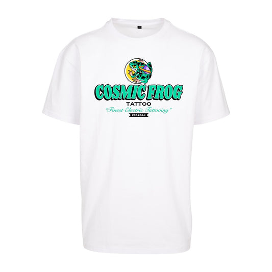 Cosmic Frog Vintage Tee | White | Dunker 240gsm Oversized T-Shirt