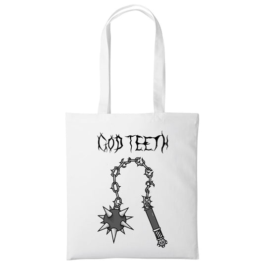 Godteeth flail tote | White | Shopper Tote Bag