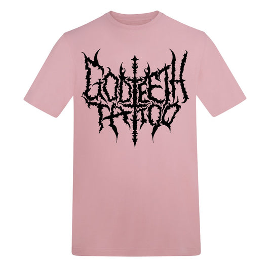 Metal logo | Baby Pink | Rizzer 150gsm Regular Fit T-Shirt - Wrong Crowd Artist merch