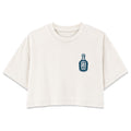 Poison Bottle | Vintage Washed White | Rogue Womens 220gsm Washed Cropped Tee