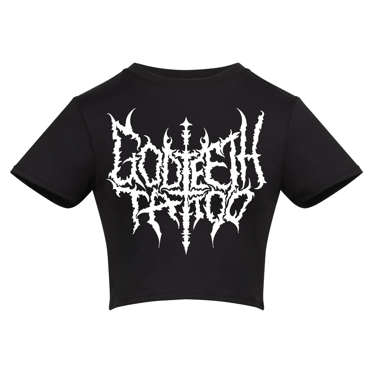 Thrash ratking crop | Black | Vixen Recycled Womens 240gsm Cropped Tee