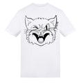Black cat regular tee | White | Duzzer 180gsm Regular Fit T-Shirt