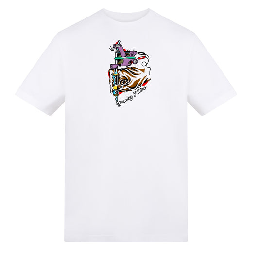 Eagle Tee | White | Duzzer 180gsm Regular Fit T-Shirt - Wrong Crowd Artist merch