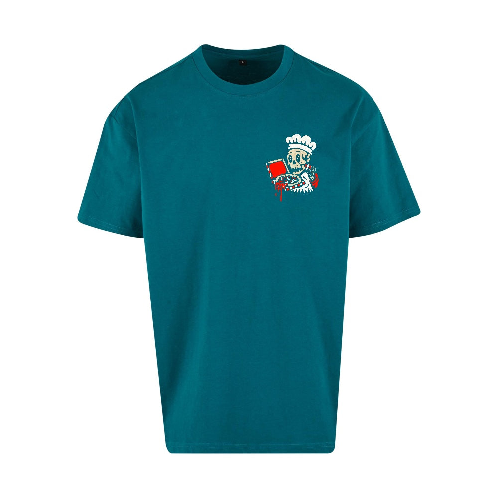 Dead Good Pizza | Oversized Retro Green T-Shirt | Retro Green | Dunker 240gsm Oversized T-Shirt