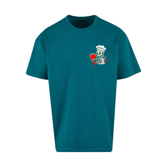 Dead Good Pizza | Oversized Retro Green T-Shirt | Retro Green | Dunker 240gsm Oversized T-Shirt