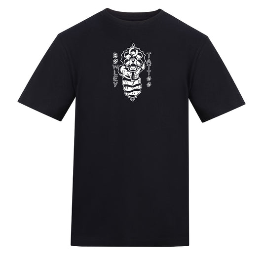 Reaper White Black Tee | Black | Duzzer 180gsm Regular Fit T-Shirt