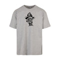 Cowboy Skull Tee | Grey | Dunker 240gsm Oversized T-Shirt - Wrong Crowd Artist merch