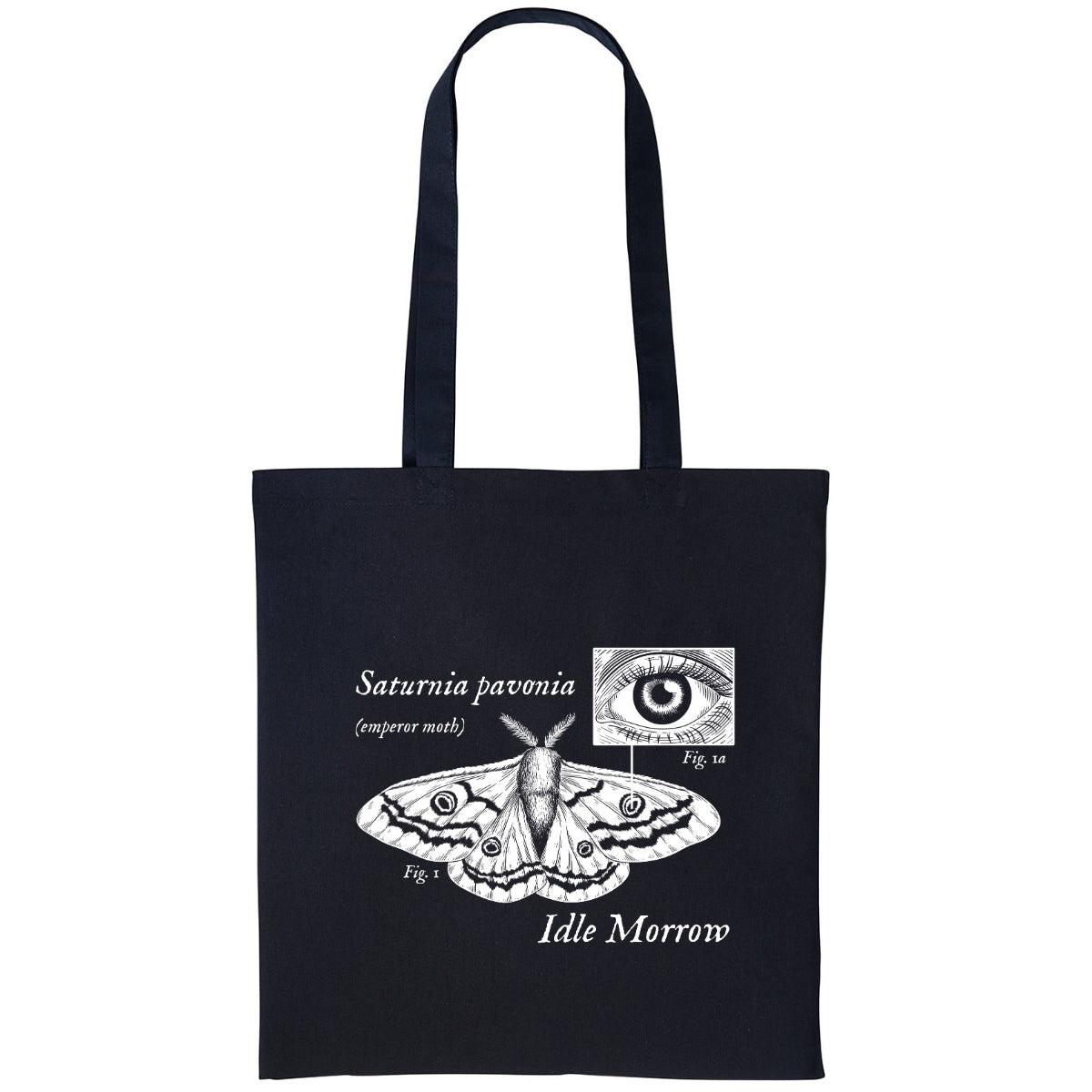 Emperor Moth | Black | Shopper Tote Bag