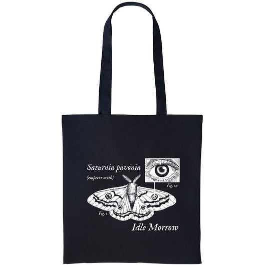 Emperor Moth | Black | Shopper Tote Bag