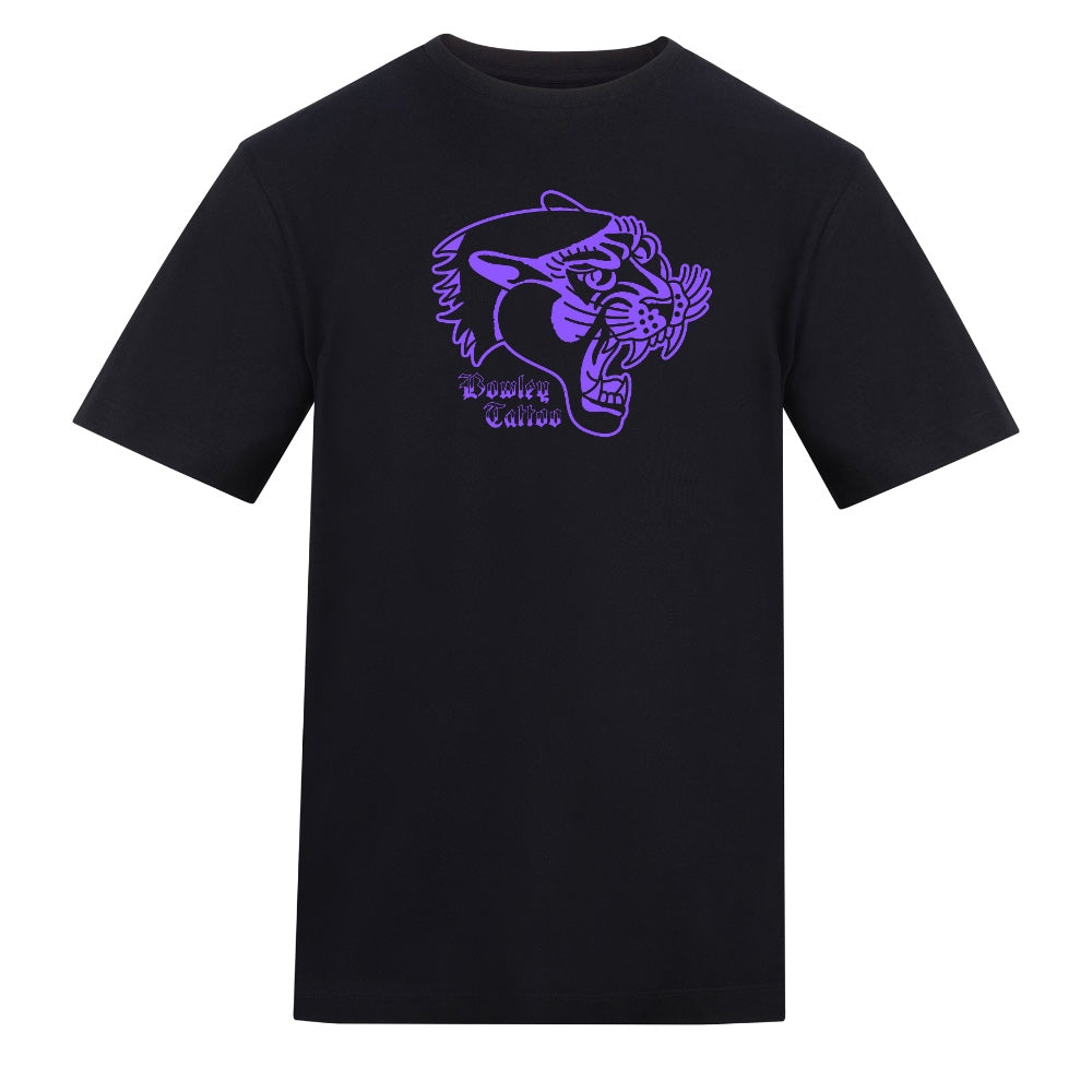 Purple Panther Tee | Black | Duzzer 180gsm Regular Fit T-Shirt