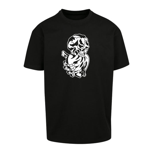 Heart Eater White Tee | Black | Dunker 240gsm Oversized T-Shirt