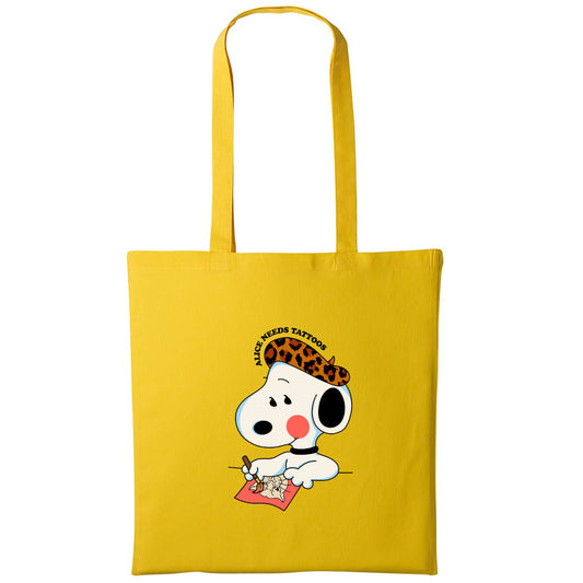 Drawing Snoopy | Sunflower Yellow | Shopper Tote Bag