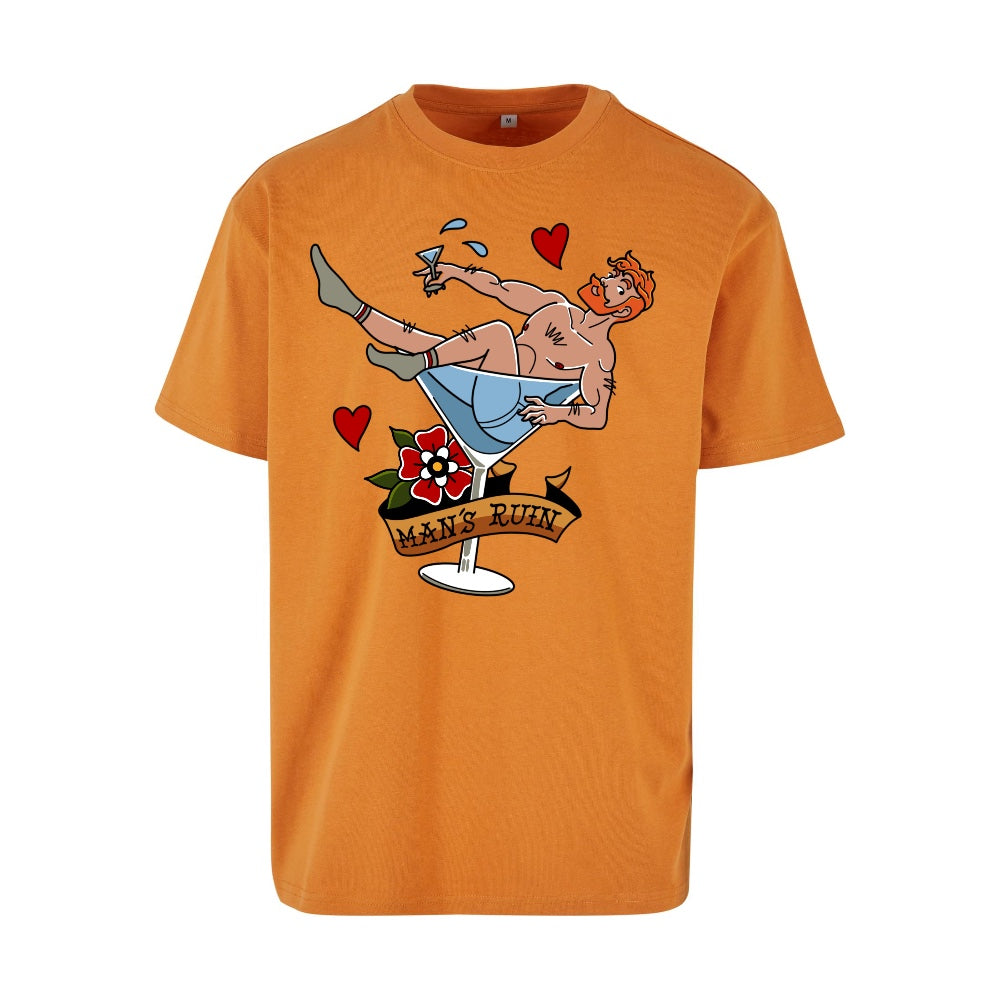 Man’s Ruin | Forgotten Orange | Dunker 240gsm Oversized T-Shirt - Wrong Crowd Artist merch