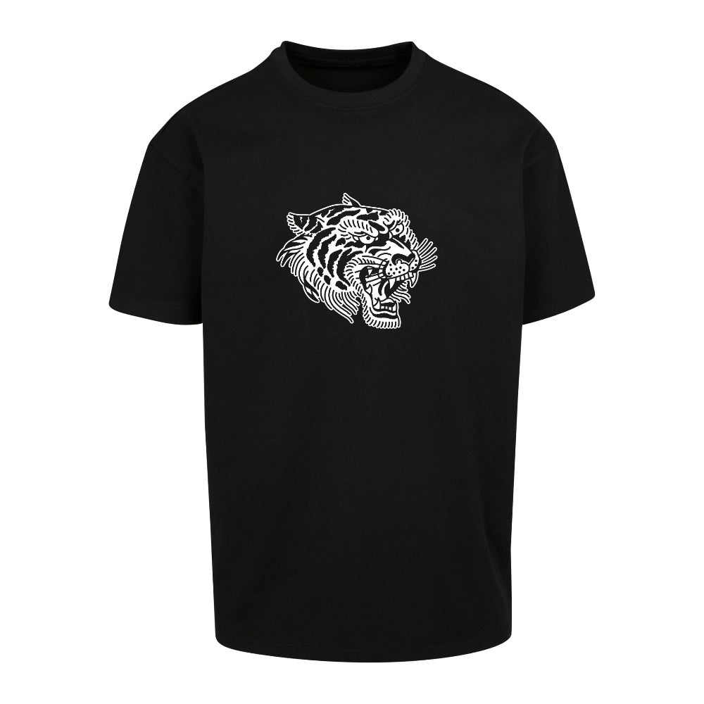 Tigers White Tee | Black | Dunker 240gsm Oversized T-Shirt