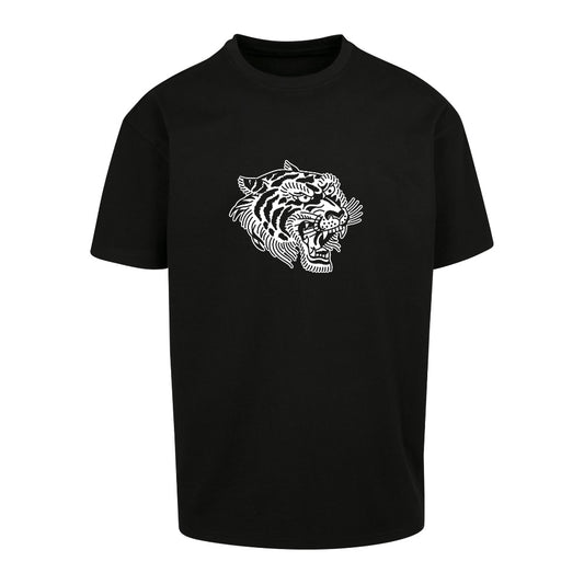 Tigers White Tee | Black | Dunker 240gsm Oversized T-Shirt
