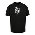 White eagle tee | Black | Dunker 240gsm Oversized T-Shirt - Wrong Crowd Artist merch