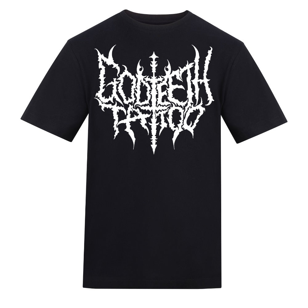 Metal logo ratking back | Black | Duzzer 180gsm Regular Fit T-Shirt