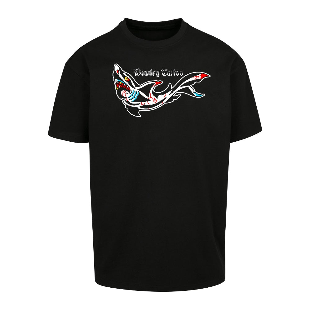 Shark colour tee | Black | Dunker 240gsm Oversized T-Shirt - Wrong Crowd Artist merch