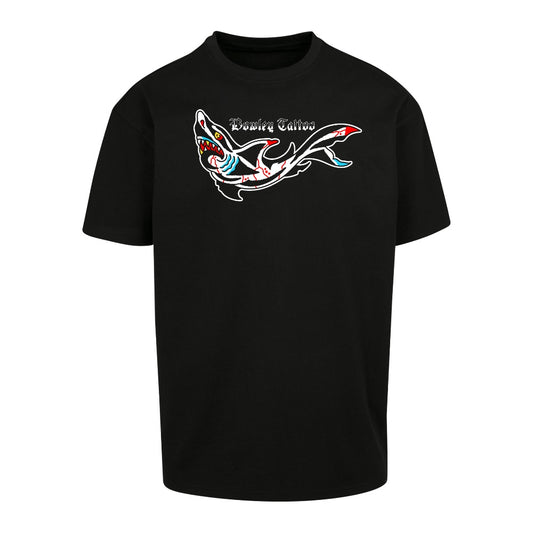 Shark colour tee | Black | Dunker 240gsm Oversized T-Shirt - Wrong Crowd Artist merch