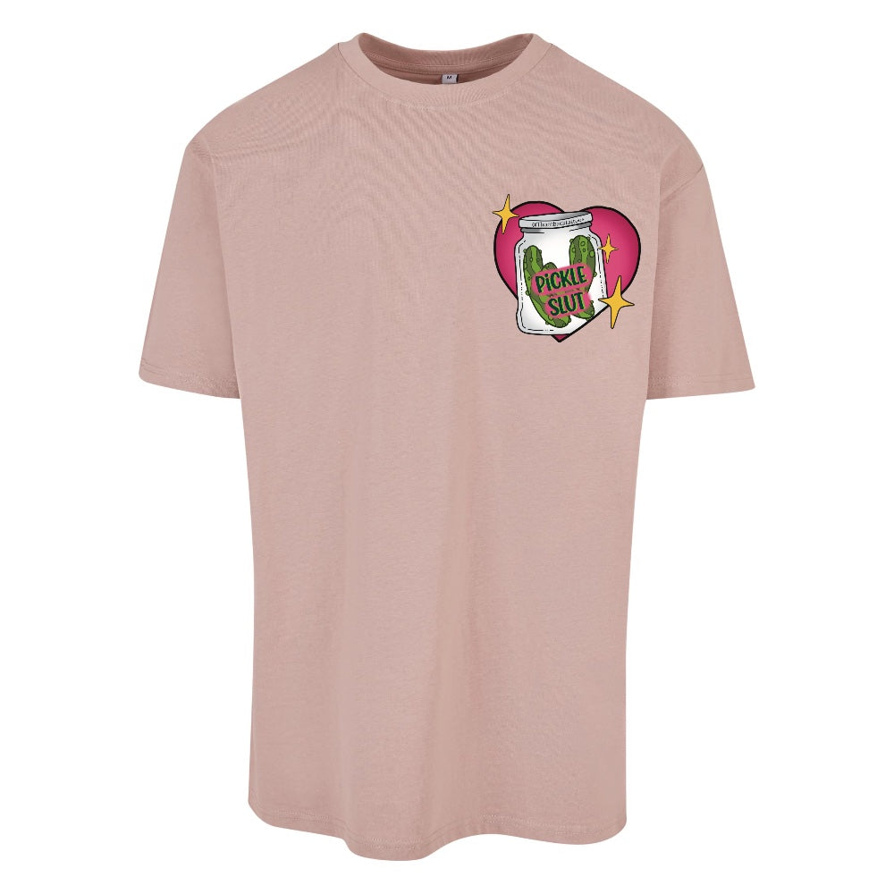 Pink pickle slut | Dusk Rose | Dunker 240gsm Oversized T-Shirt