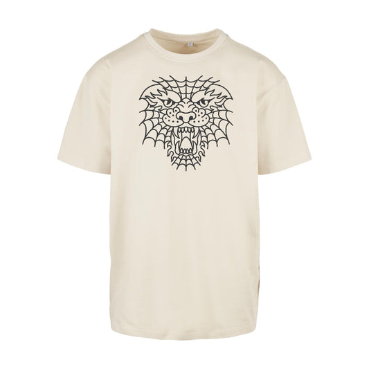 Spidey Tiger | Sand | Oversized T-Shirt - Wrong Crowd Artist merch