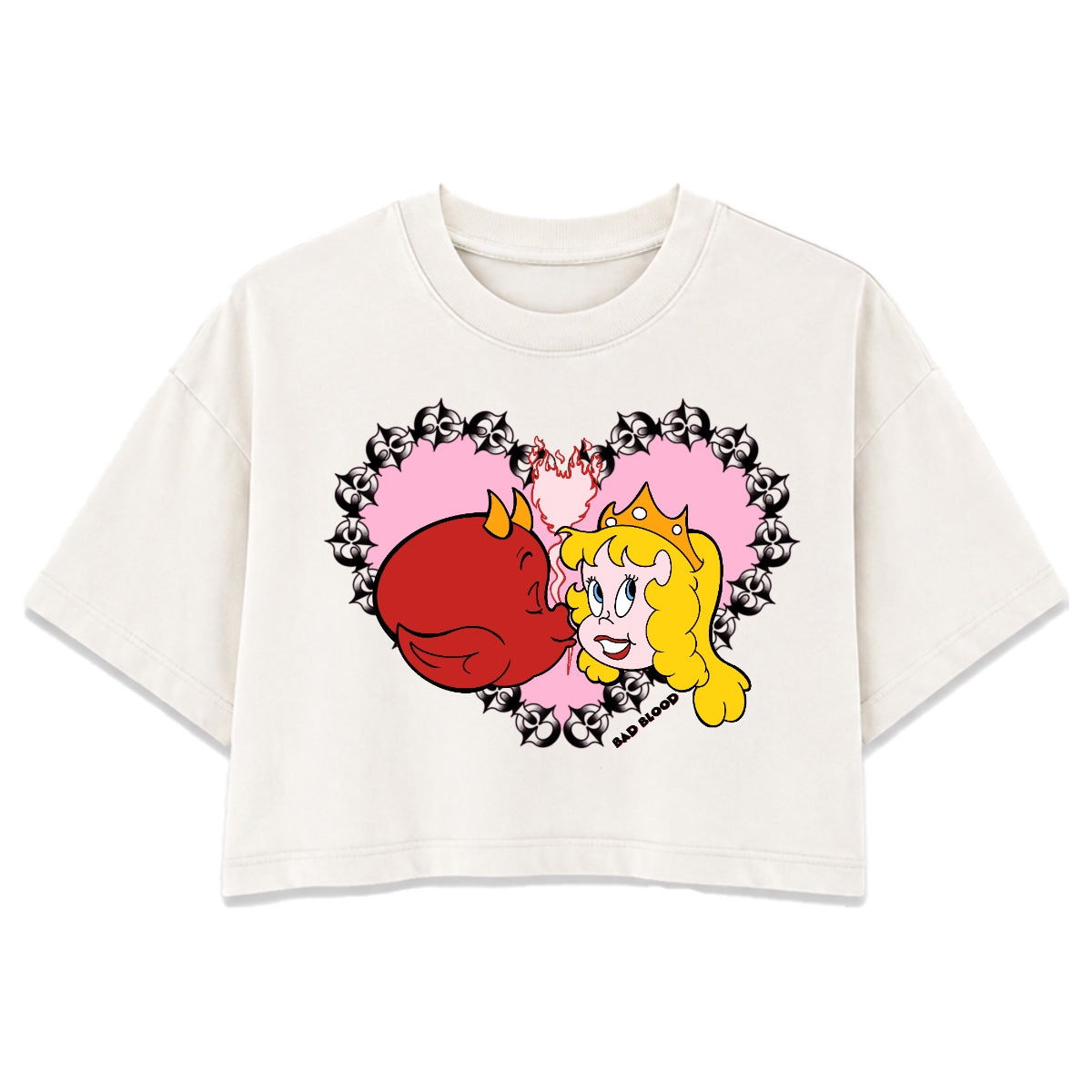 Love crop tee | Vintage Washed White | Rogue Womens 220gsm Washed Cropped Tee