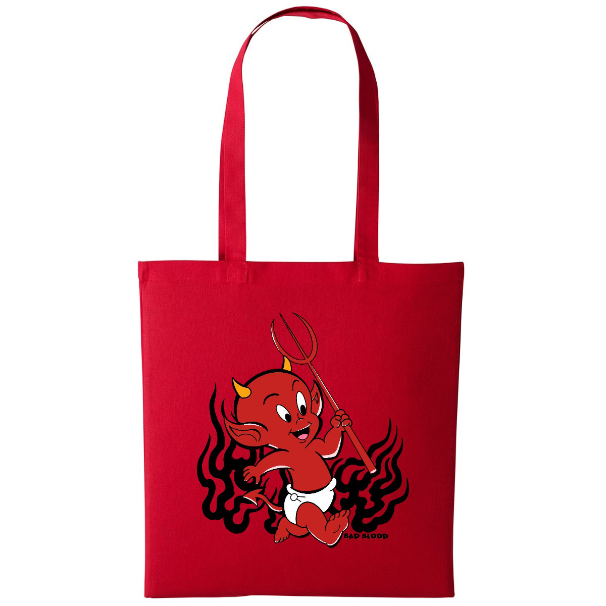 Devil tote | Fire Red | Shopper Tote Bag
