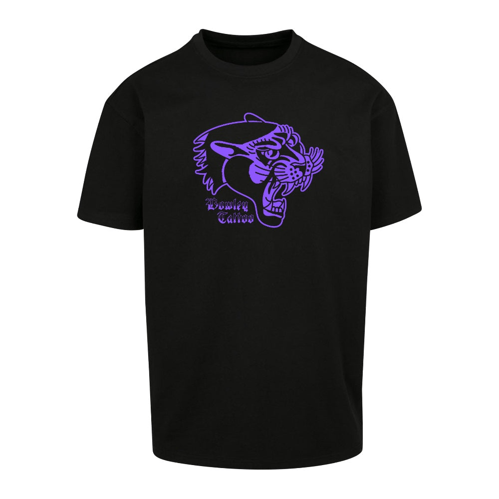 Purple Panther Tee | Black | Dunker 240gsm Oversized T-Shirt
