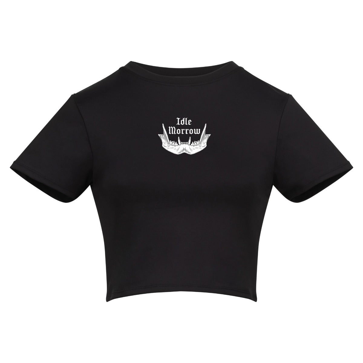 Lemon Branch | Black | Vixen Recycled Womens 240gsm Cropped Tee
