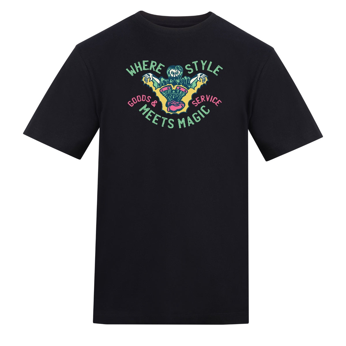 Where Style Meets Magic | Black | Rizzer 150gsm Regular Fit T-Shirt