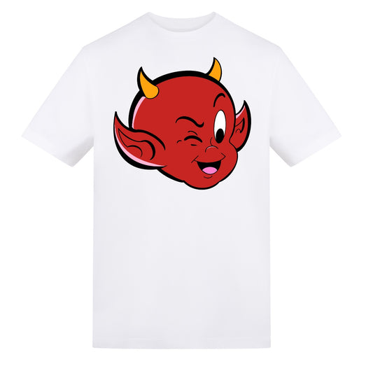 Devil boi big print regular fit tee | White | Duzzer 180gsm Regular Fit T-Shirt