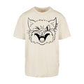 Black cat tee | Sand | Oversized T-Shirt