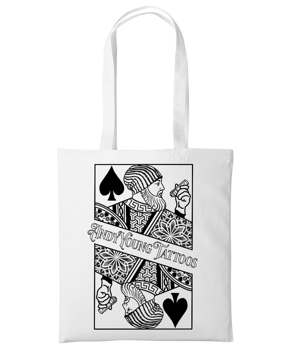 Playing card logo tote bag | White | Shopper Tote Bag