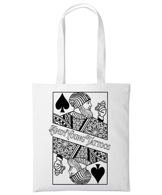 Playing card logo tote bag | White | Shopper Tote Bag