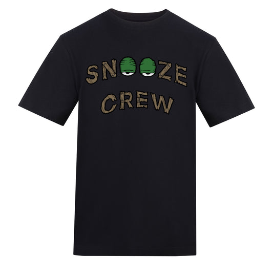 Snooze Crew Signature Croc | Black | Rizzer 150gsm Regular Fit T-Shirt